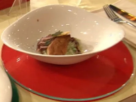 Thunfisch Tataki auf Kräuterrisotto mit Seeteufelleber à la Henssler - Rezept