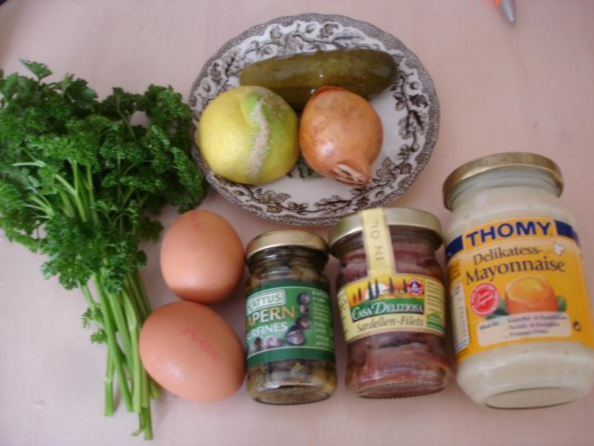 Kalbsschnitzel mit gebratenen Blumenkohl und Tatarska Omacka Sauce - Rezept - Bild Nr. 9