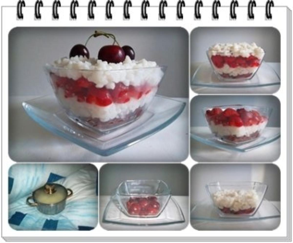 Milchreis mit frischen Kirschen und Erdbeeren - Rezept - Bild Nr. 2