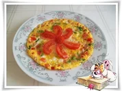 Sommerliches  Omelett mit Blümchen - Rezept