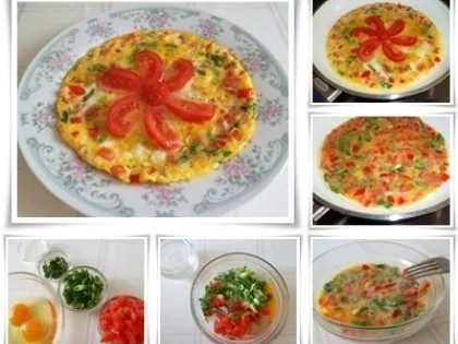 Sommerliches  Omelett mit Blümchen - Rezept - Bild Nr. 2