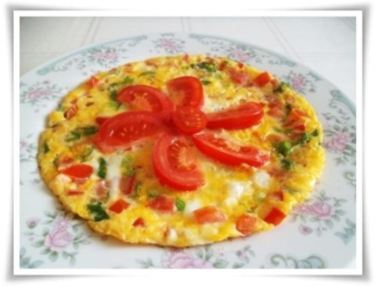 Sommerliches  Omelett mit Blümchen - Rezept - Bild Nr. 3