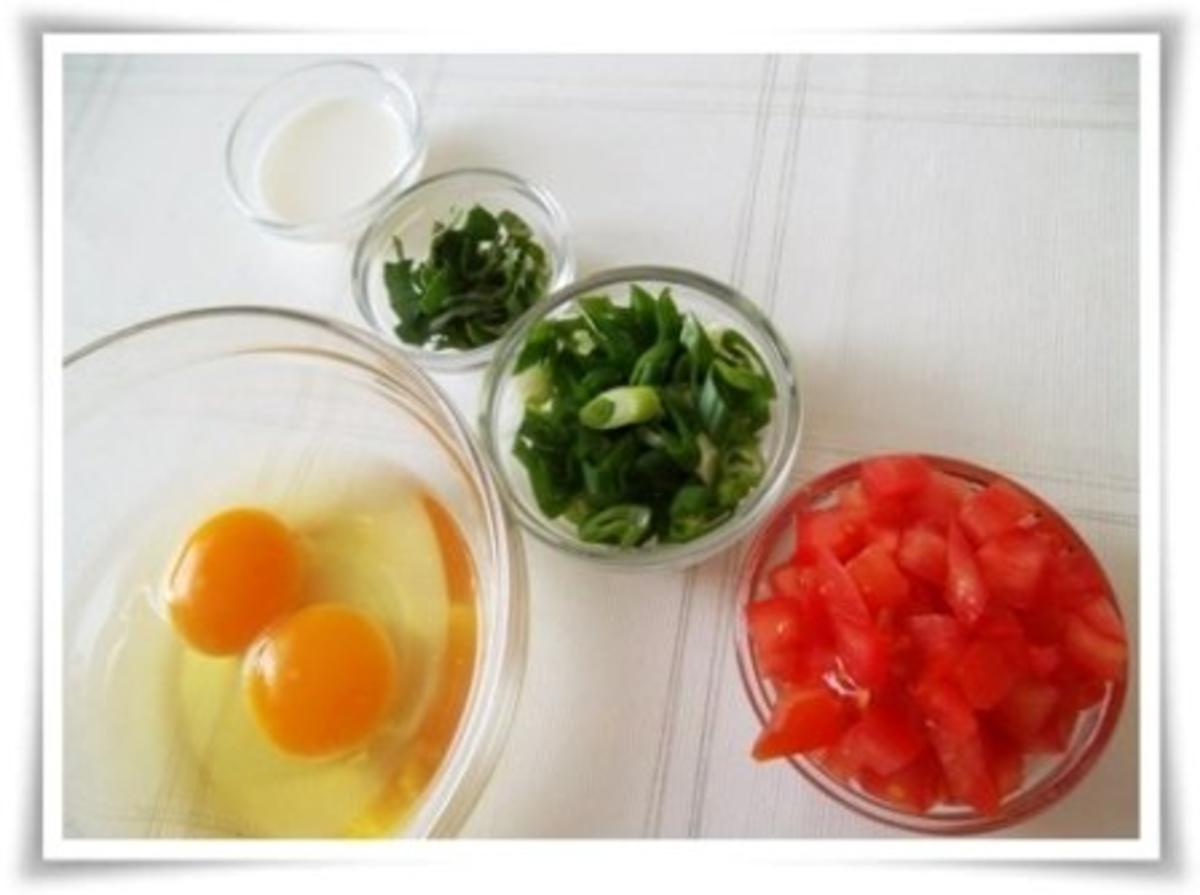 Sommerliches  Omelett mit Blümchen - Rezept - Bild Nr. 5