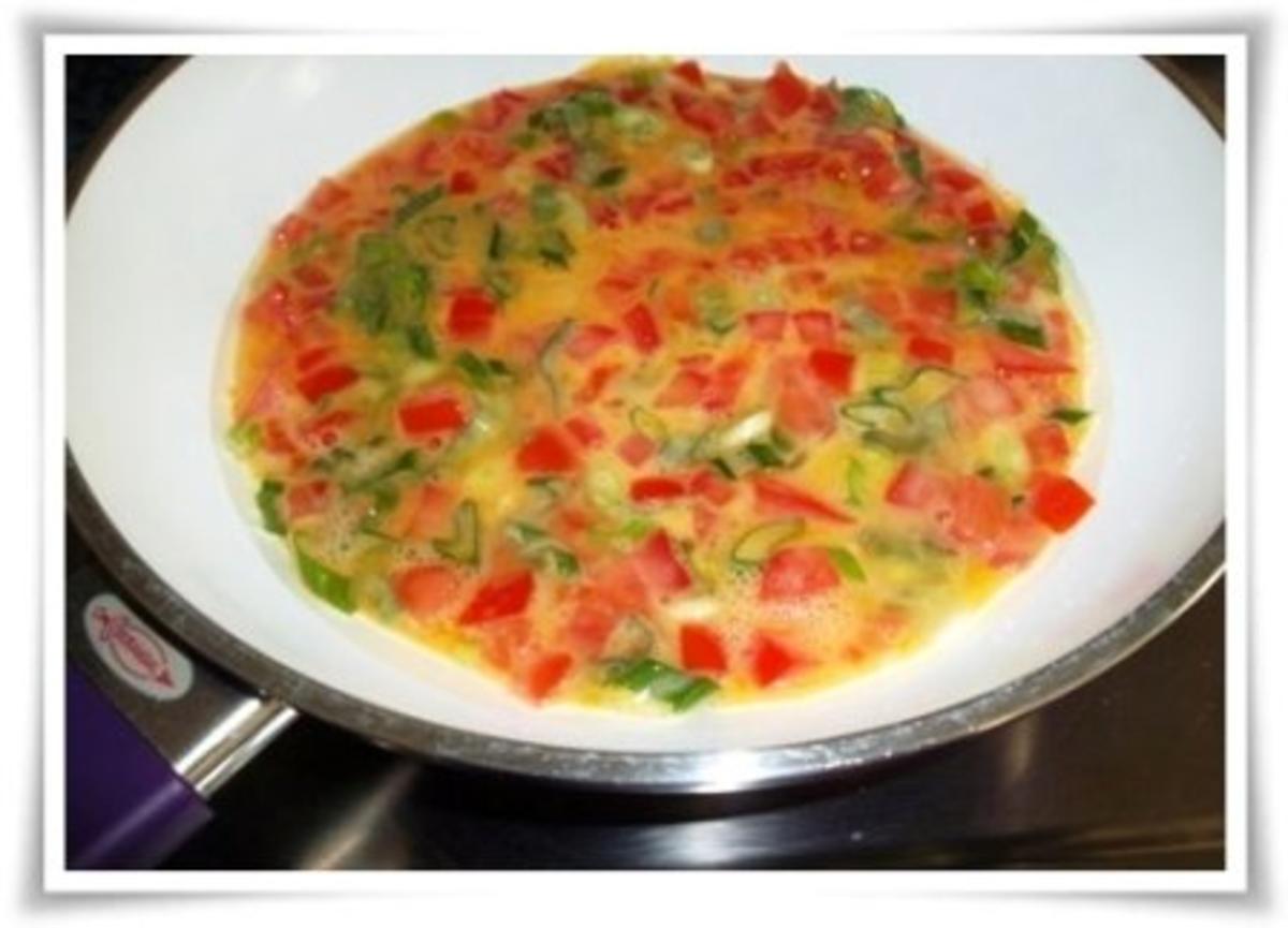 Sommerliches  Omelett mit Blümchen - Rezept - Bild Nr. 8
