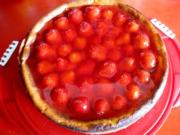 Käsekuchen mit Erdbeeren - Rezept