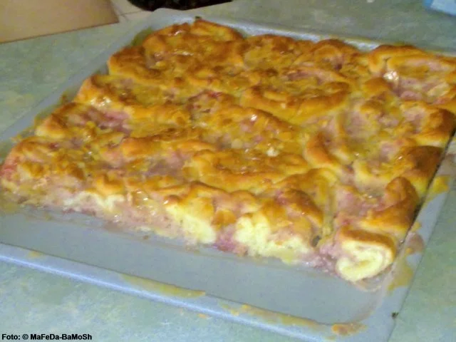 Himbeer-Bienenstich-Schnecken - Rezept