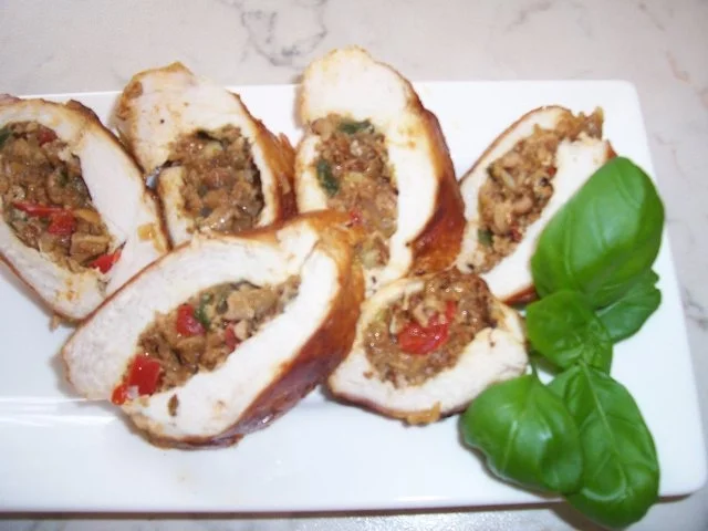 Rezept: Hähnchenbrustfilet, gefüllt mit Steinpilzen und Pfifferlingen (mein 100-tes...) Hähnchenbrustfilet, gefüllt mit Steinpilzen und Pfifferlingen (mein 100-tes...) - Rezept