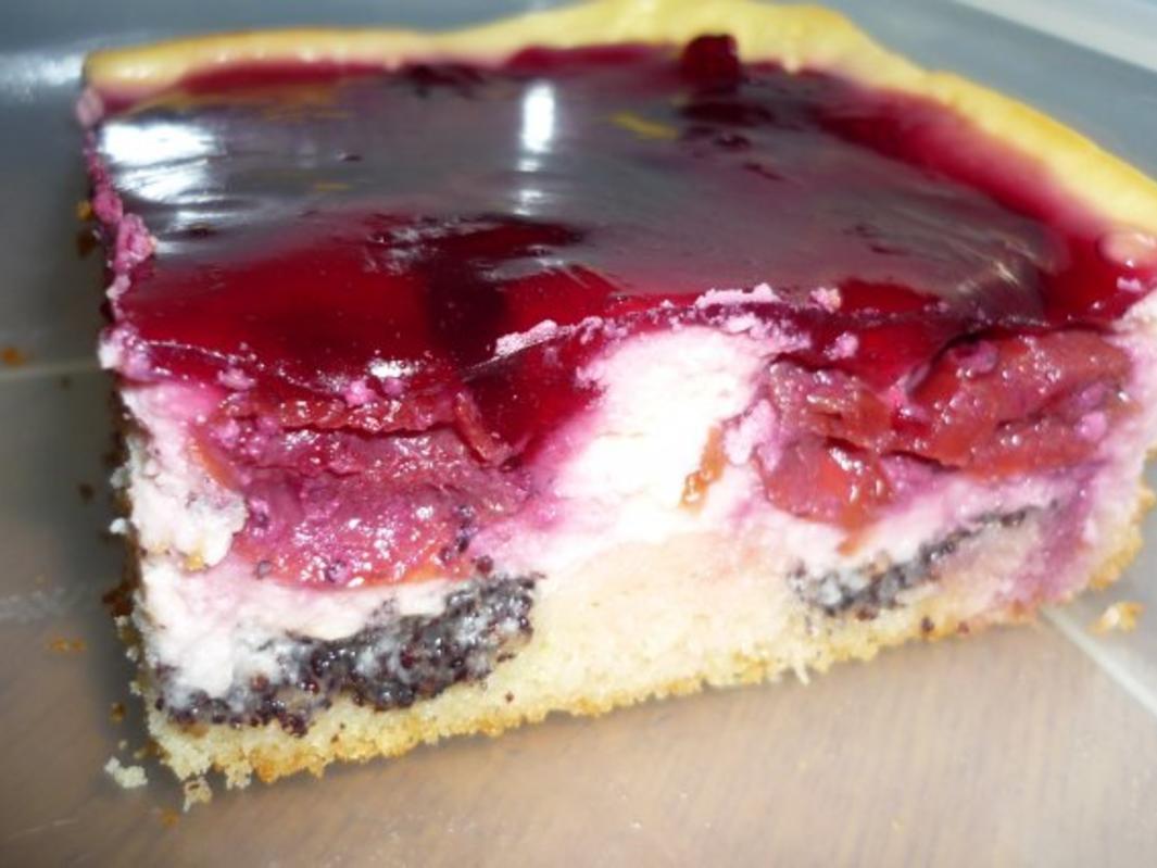 Käsekuchen Kirsch Mohn - einfach - von Keysie