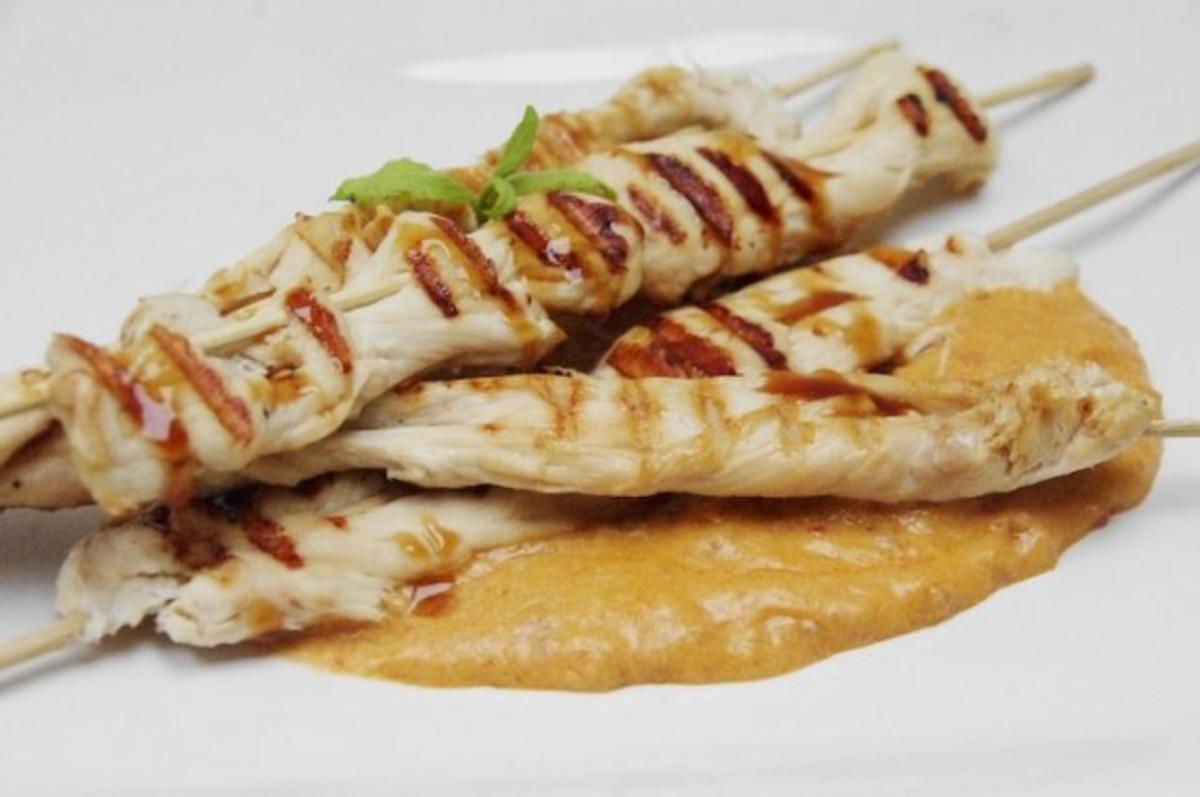 Protein Saté Spieße + Erdnusssoße - Rezept - kochbar.de