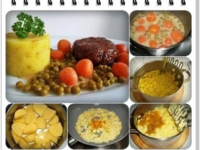 Rezept: Würzige Stampfkartoffeln mit Bulette und Gemüse dazu. Bild Nr. 2 Würzige Stampfkartoffeln mit Bulette und Gemüse dazu. - Rezept - Bild Nr. 2