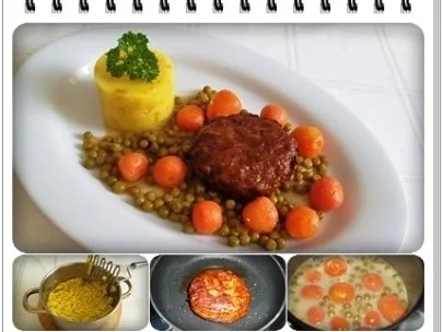 Rezept: Würzige Stampfkartoffeln mit Bulette und Gemüse dazu. Bild Nr. 10 Würzige Stampfkartoffeln mit Bulette und Gemüse dazu. - Rezept - Bild Nr. 10