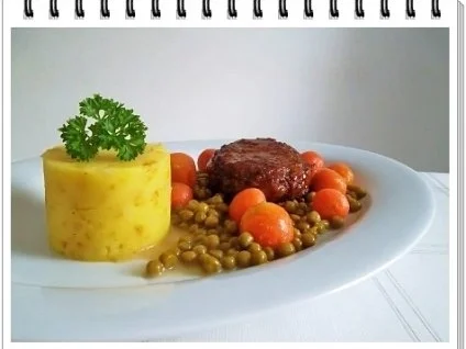 Rezept: Würzige Stampfkartoffeln mit Bulette und Gemüse dazu. Bild Nr. 14 Würzige Stampfkartoffeln mit Bulette und Gemüse dazu. - Rezept - Bild Nr. 14