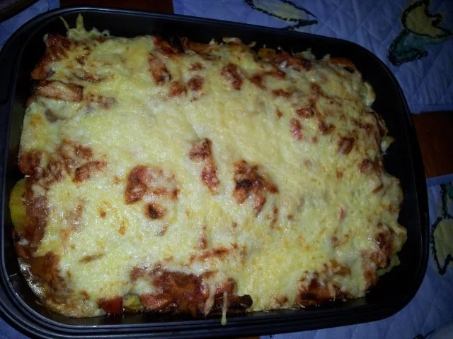 Leberkäse-Kartoffel-Gratin - Rezept