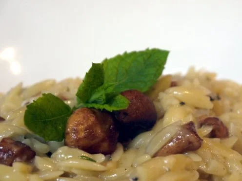 Risoni mit Pfifferlingen - Rezept