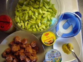 Rezept: Kikis Schmorgurkenpfanne mit Bratbällchen Bild Nr. 3 Kikis Schmorgurkenpfanne mit Bratbällchen - Rezept - Bild Nr. 3