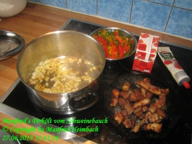 Fleisch – Manfred’s Perkölt vom Schweinebauch - Rezept - Bild Nr. 5