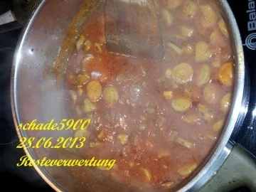 Resteverwertung: Fleisch - Würstchen Gullasch - Rezept