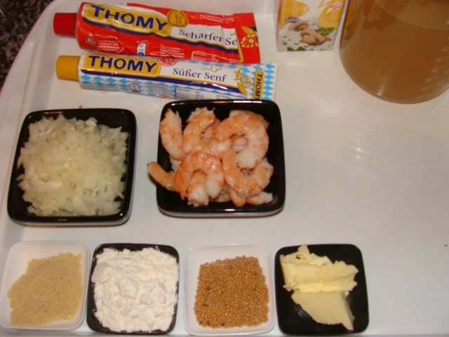 Rezept: Suppen : Ahab's feine Senfsuppe mit Langostinoseinlage Bild Nr. 2 Suppen : Ahab's feine Senfsuppe mit Langostinoseinlage - Rezept - Bild Nr. 2