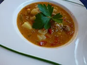 Suppe nach Gyros-Art - Rezept