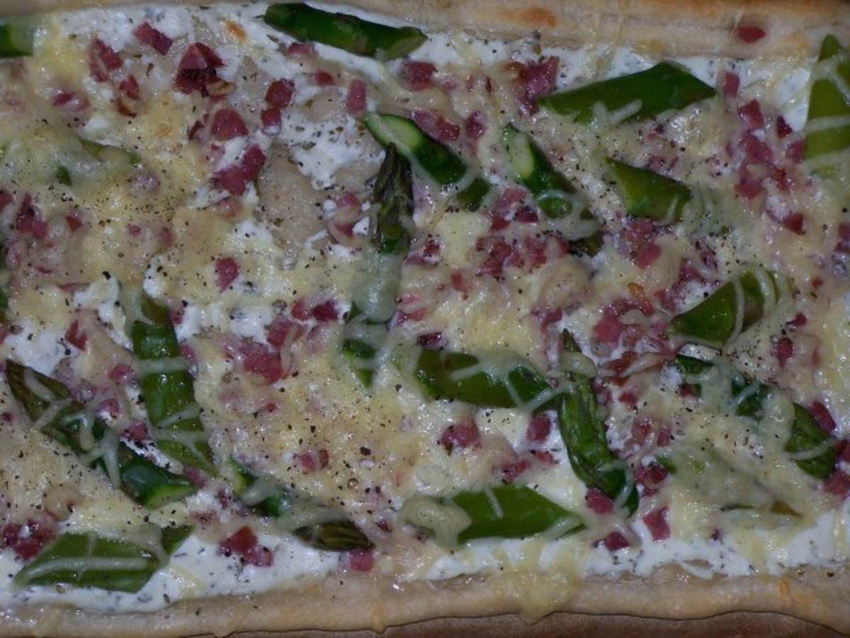 Flammkuchen vom grünem Spargel - Rezept - Bild Nr. 3