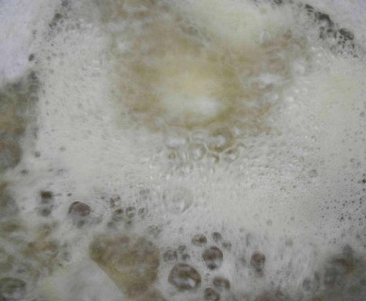 Aus dem Backofen : Spargel auf Reis-Schlagcreme mit Petersilien - Brot - Kruste überbacken - Rezept - Bild Nr. 5