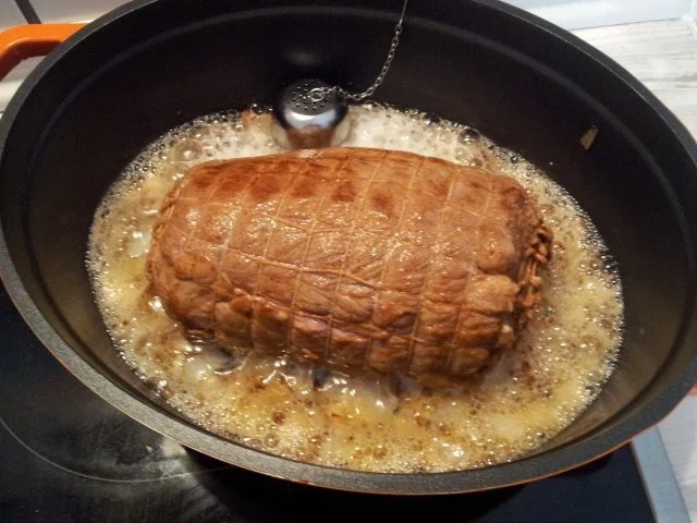 Rollbraten in Biersoße mit Knödeln - Rezept - Bild Nr. 4