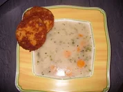 Gemüsecremesüppchen mit panierten Kohlrabischeiben - Rezept