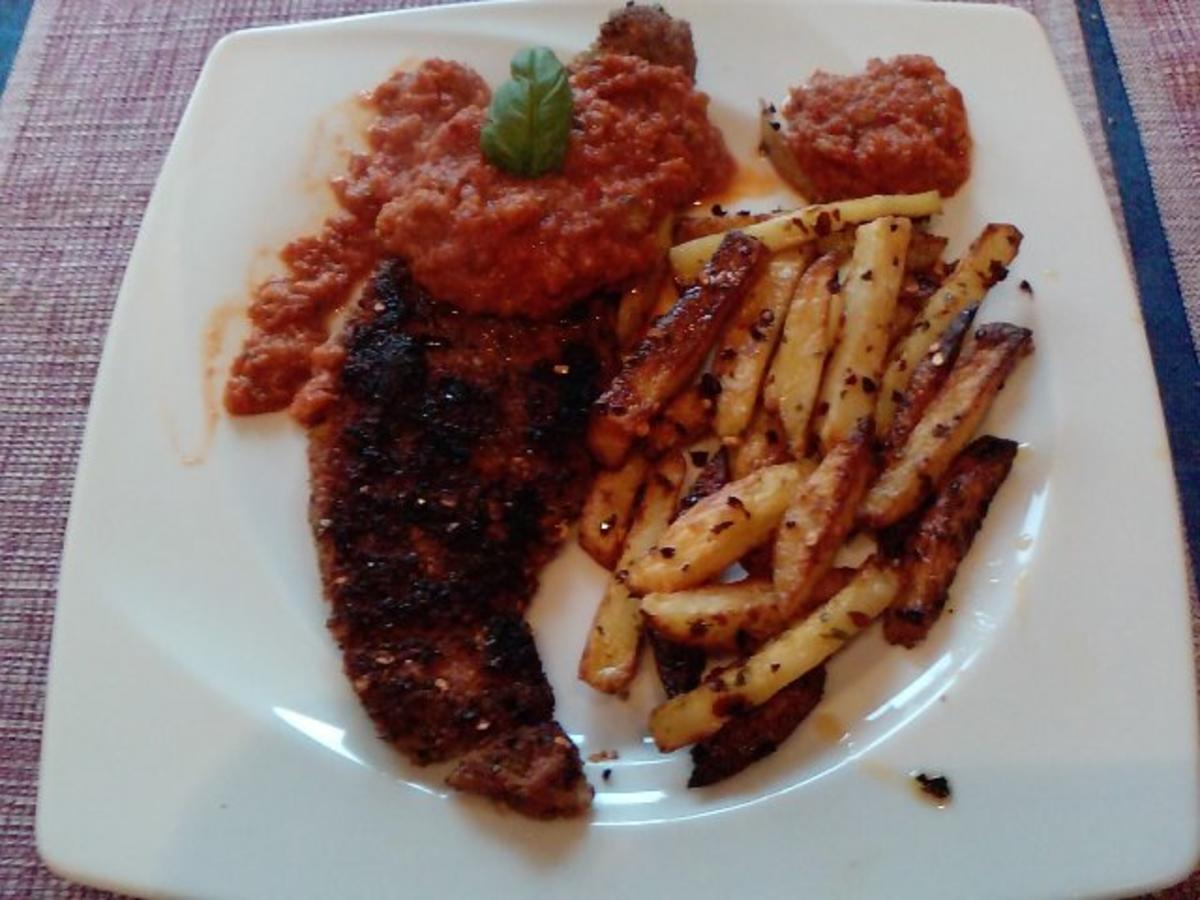 Bilder für INFERNO-SCHNITZEL - oder - Zigeunerschnitzel für Scovillefans - Rezept