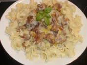 Pfifferling-Lauch-Pasta - Rezept