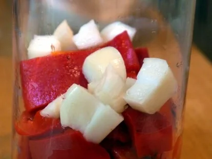 Hähnchen in geröstetem Paprikarahm mit Vollkorn-Basmati-Reis - Rezept - Bild Nr. 2