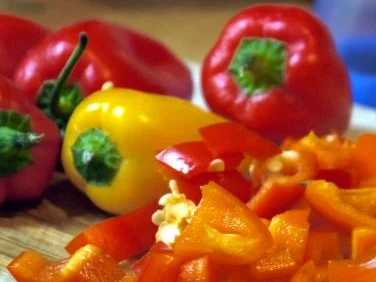 Hähnchen in geröstetem Paprikarahm mit Vollkorn-Basmati-Reis - Rezept - Bild Nr. 3