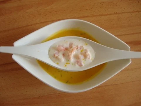 kalte Möhrensuppe mit lauwarmen Flusskrebssahneschaum - Rezept - Bild Nr. 19