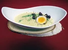 Spargelschaumsüppchen mit gebackenem Ei - Rezept
