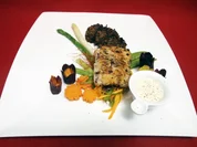 Gebratener Viktoriabarsch, Rösti, erntefrisches Gemüse - Rezept