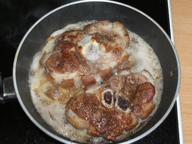 Fleisch: Schweinshaxenscheiben geschmort - Rezept - Bild Nr. 5