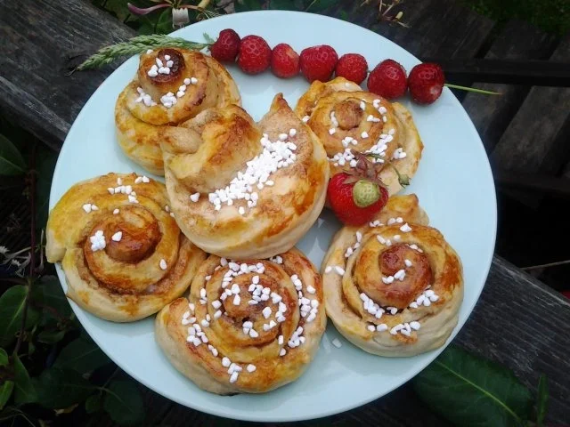 Zimtschnecken, schwedisch ( Kanelbullar) - Rezept