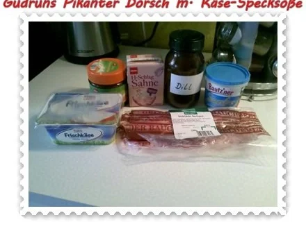 Rezept: Fisch: Pikanter Dorsch mit Käse-Specksoße Bild Nr. 5 Fisch: Pikanter Dorsch mit Käse-Specksoße - Rezept - Bild Nr. 5
