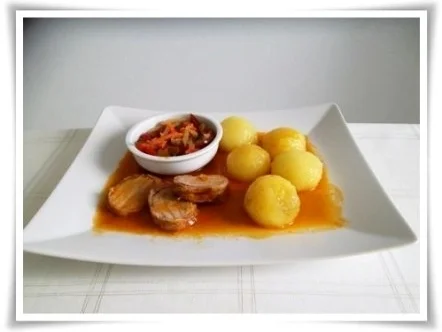 Schweinefilet im Speckmantel mit Kartoffelklößen und Puszta Salat - Rezept - Bild Nr. 19