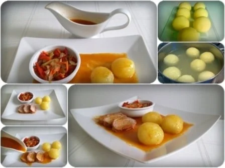 Schweinefilet im Speckmantel mit Kartoffelklößen und Puszta Salat - Rezept - Bild Nr. 13