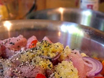 Hähnchen-Curry-Geschnetzeltes mit Knobi-Kartoffeln - Rezept - Bild Nr. 6