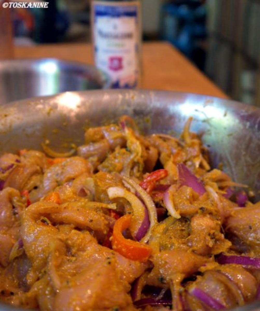 Hähnchen-Curry-Geschnetzeltes mit Knobi-Kartoffeln - Rezept - Bild Nr. 7