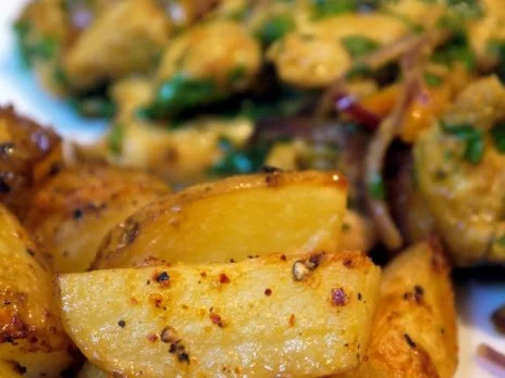 Hähnchen-Curry-Geschnetzeltes mit Knobi-Kartoffeln - Rezept - Bild Nr. 14