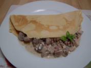 Rezept: Pfannkuchen mit Champignonfüllung Pfannkuchen mit Champignonfüllung - Rezept