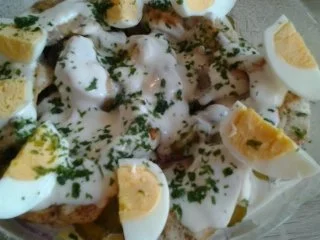 Kartoffelsalat mit Hähnchen-Minuten-Steaks - Rezept