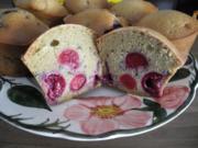 Kuchen : Vollkorn - Muffins mit Kirschen - Rezept
