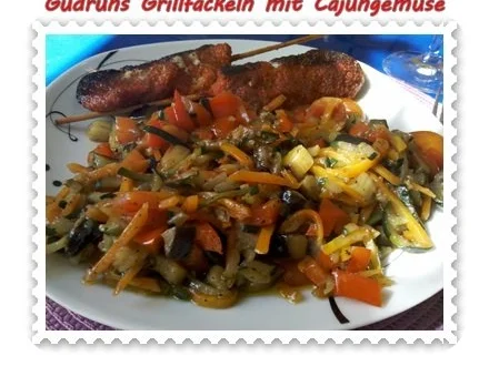 Rezept: Fleisch: Grillfackeln mit Cajungemüse Fleisch: Grillfackeln mit Cajungemüse - Rezept