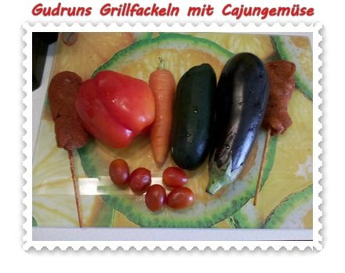 Fleisch: Grillfackeln mit Cajungemüse - Rezept - Bild Nr. 6