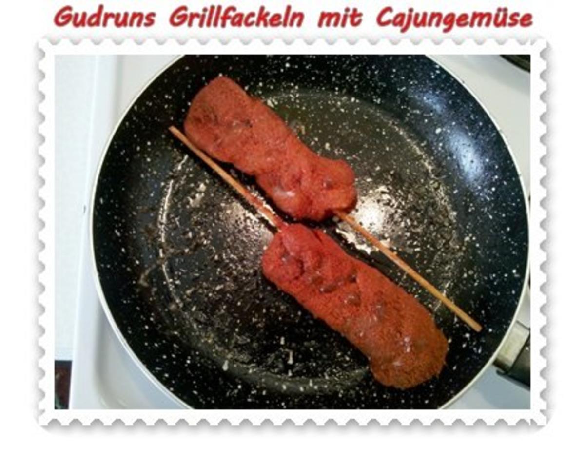 Fleisch: Grillfackeln mit Cajungemüse - Rezept - Bild Nr. 9