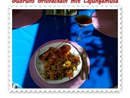 Rezept: Fleisch: Grillfackeln mit Cajungemüse Bild Nr. 4 Fleisch: Grillfackeln mit Cajungemüse - Rezept - Bild Nr. 4