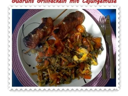 Rezept: Fleisch: Grillfackeln mit Cajungemüse Bild Nr. 5 Fleisch: Grillfackeln mit Cajungemüse - Rezept - Bild Nr. 5